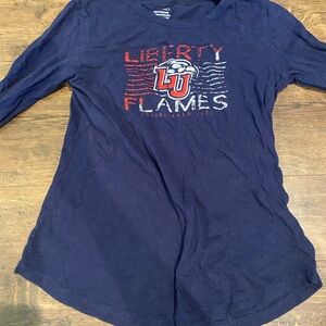 Liberty Flames Navy Long Sleeve Shirt